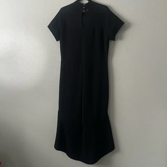 NWOT Elegant Mesh Frill Ruffle Round Neck Pencil Cocktail Dress - Picture 6 of 8
